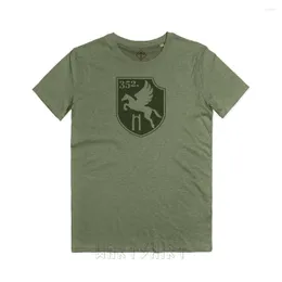 Męskie koszulki T-shirty WEHRMACHT 352 Dywizja Piechoty Normandy Battle T-shirt. Letnia bawełniana koszulka o krótkim rękawie S-3xl