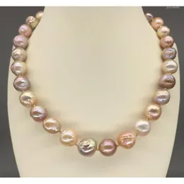 Hänghalsband fermoir de collier en perles naturelles multicolores la mer du sud 18 pouces stil barock 13x11mm livraison gratuit