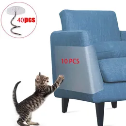 Meble dla kotów 10pcs Cat Scratcher Anti Pet Scratching Odstraszający Taśma Ochrata drzwi drzwi drewniane sofa sofa po meble kanapa dywan 230130