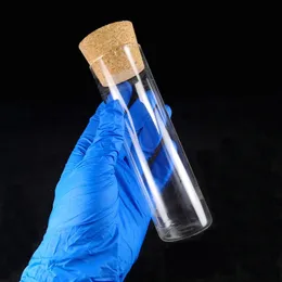 Fogli di plastica in vetro 1 pz Lab 45x150mm Provette grandi a fondo piatto trasparente con tappo in sughero per esperimento di laboratorio Bomboniere Tubo 230130