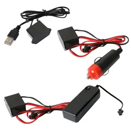 السيارة الداخلية LED علامة ديكور مصباح USB سائق الأسلاك التحكم في السيجارة محرك الأسلاك الشريط النيون D4.0
