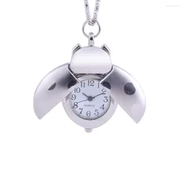 Orologi da taschino Gioielli Creativo Piccolo orologio a sette stelle Design Mini Dot Print Clock Regalo per uomo Donna