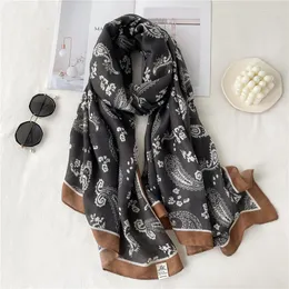 Sciarpe Paisley Cotton Solider Sciarpa per donna Stampa autunno caldo viscosa scialle avvolgente Foulard grande 180 90 cm collo spiaggia stole Echarpe