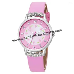 Armbanduhren Susenstone Mode Damen Blumen Druck Leder Armbanduhr Luxus Casual Frauen Weibliche Quarz Damenuhren 8539