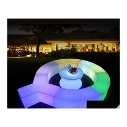 Commercial Furniture Waterproof Glowing Arcshaped Snake Chairs Combination Living Room Sofa Led Bar Explosion Models Selling Stool D Dh6Oy