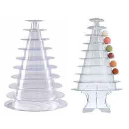 Forniture festive Altre feste Espositore per cupcake a 10 livelli e supporto per supporto Torre per macaron Torta di amaretti Decorazione di nozze di compleanno Pulita