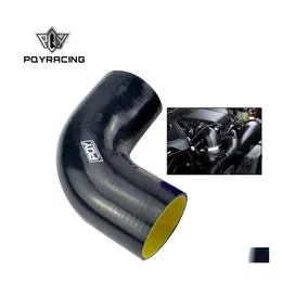 Fascette stringitubo 2.5 6M Gomito a 90 gradi Tubo Sile Turbo Aspirazione Blu Giallo / Nero Sh9025Qy Consegna a goccia Cellulari Parti di motocicli Cooli Dhay9