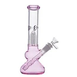 Super Heavy Glass Beaker Bong 10inch Tall Thickness Arms Perc Hookah Recycler Dab Rig Bongs Ice Catcher with Big Size 40mm Bowl Oil Burner Pipe Dhl Free