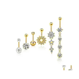 Navel Bell Button Rings 6Colors Piercing Body Jewelry Belly Dangle Accessories Charming Sexy Bar 194 W2 Drop Delivery Dhrjv