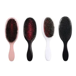 Abody Comb Hair Brush Oval Boar Bristle Nylon Hair Comb Mini Abs Handle Anti-Static Brush Scalp Hairbrush Salon Styling Tool