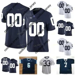 ارتداء كرة القدم في الكلية الأمريكية 2021 PSU Penn State Football Jersey NCAA Collge 14 Sean Clifford 26 Saquon Barkley 21 Noah Cain 87 Pat