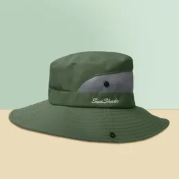 ワイドブリム帽子帽子のシンプルな固定ロープUV保護バケットキャップアクセサリーハットメッシュライディング