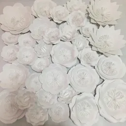 Dekorativa blommor 33 st Set Giant Paper för Showcase Wedding Bakgrops Props Flores Artificiais Para Decora O Cover Surface 1.2 1.2Meters