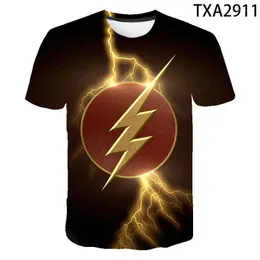 Camisetas masculinas de verão filme flash filme 3d camisa casual boy menino menina crianças moda masculino crianças imprimir camisetas de camisetas tee tee