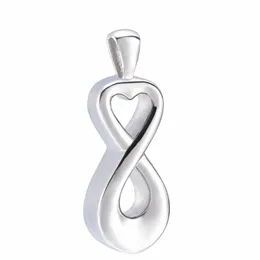 Pendant Necklaces High Polish Stainless Steel Ash Holder Urn Cremation Necklace For Loved One Infinity Love CMJ9987Pendant