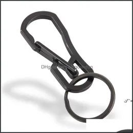 Party Favor Heavy Duty Keychain Stainless Steel Black Gold Carabiner Car For Men Women Fashion Jewelry Will And Sandy Paf12267 Drop Otavi
