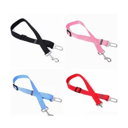 Colarinhos de cachorro colares clássico de cor sólida de cor sólida nylon veículo de segurança de segurança de teto de segurança cinto de segurança cinto de segurança para cães entrega de gotas ottwi