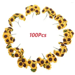 Decorative Flowers Paper DIY Embellishment Card Decorating Sunflower Artificial Flower Candy Box