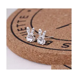 Stud Love Heart Super Small Earrings Simple Compact Cute Student Earring for Women Minimalist Copper Hypoallergenic Drop Delivery Jew Dh8id
