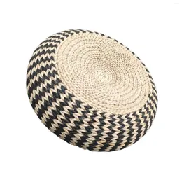Pillow Natural Straw Tatami Mat Handmade Round Pouf Japanese Style Braided Chair 40 X 16cm Garden Sitting Tablemat