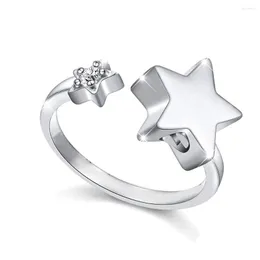 Link Bracelets XR0303-6 Mini Star Cremation Ring Opening Design Free Stainless Steel Jewelry For Women Men Gift Urn