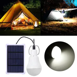 Solenergi -skjul glödlampa LED bärbar hang -lampa krokning utomhus camping
