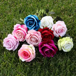 Dekorativa blommor 5st/set artificiella rosor Silk Fake Rose Flower Bouquet High Quality Wedding Home Decoration