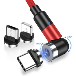 AM59 Handykabel 540 Grad magnetisches Ladekabel 3 in 1 Handy-Ladegerät Magnet 1M USB-Kabel