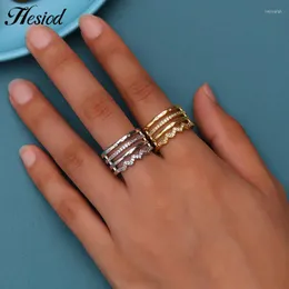 Hochzeit Ringe Hesiod Einstellbare Zirkonia Mode Einfachen Ring Für Frauen Dinner Party Show Jahrestag Geschenk Schmuck