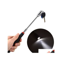 Andra handverktyg Mini LED Magnet Light Pick Up Tool Strong Magnetic Extendable 32 för att plocka nötter och bultar SN3828 Drop Leverans Ho Dh3ly