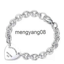 Charm Bracelets Armband für Frauen 925 Sterling Silber Silver Heart-formed Anhänger O-förmige Kette Hochwertige Luxusmarke Schmuck Juwely Girly Geschenk Co G220510 T220131