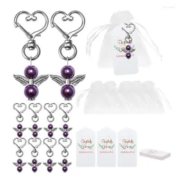 سلاسل المفاتيح 20pcs استحمام الطفل Favors Angel Favor Favor Favor Form