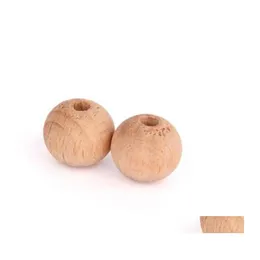 Wood Natural Color Round Wooden Beads 20Mm 15Mm 12Mm 10Mm High Quality Lead Diy Jewelry Accessories Wholesale 437 T2 Drop Delivery Dhukj