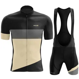 2022 MEN KORT SLEEVE JERSEY SET ROPA CICLISMO HOMBRE HUUB Summer Cykelkläder Triathlon Bib Shorts Suit Bike Uniform Set Z230130