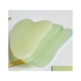 Party Favor Natural Xiuyan Stone Green Jade Guasha Gua Sha Board Masr For Scrap Therapy Jades Roller Wll901 Drop dostawa Home Garde Dhflw