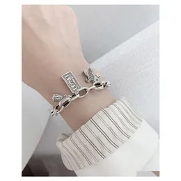 Link Kette Vintage Thai Silber Farbe Pferd Dollar Fischkopf Anhänger Armband Mode Verfeinerung Temperament Schmuck Drop Lieferung Brac Dhwka