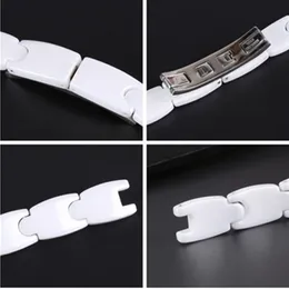 Watch Bands 9 X 4mm Ceramic Concave Interface Watchband Women Strap Small Wristwatches Band White Belt Waterproof Bracelet