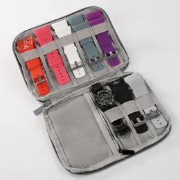 Jewelry Pouches Multifunction Portable Watch Strap Organizer Band Box Storage Bag Watchband Holder Travel Case Zipper Pouch