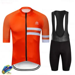 Jersey ustawia odzież męską 2022 Raudax krótkie rękaw Ropa Ciclismo Letni zestaw Triathlon Suit Rower Mundur Cycling Kit Z230130