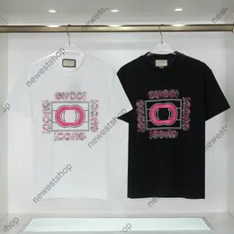 2023 Designer Herren T-Shirts Sommer Paris Schatten Brief Drucken T-Shirts tragen mit Straße T-Shirt Männer Frauen Luxurys Kurzarm T-Shirts