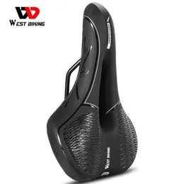 Saddles West Bisiklet Mtb Yol Bisiklet Yumuşak Yastık Bisiklet Sökün Profesyonel İçi Boş Nefes Alabaş Ergonomik Bisiklet Koltuğu Bellek Sünger 0131