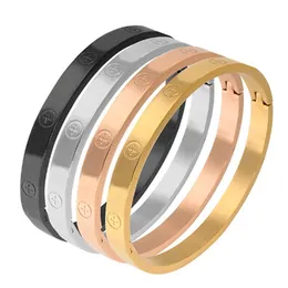 Bangle مصمم أزياء المجوهرات سوار مع أساور Crystal Mens الذهبية الفولاذ المقاوم للصدأ 18 كيل