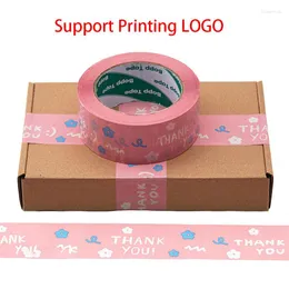 Present Wrap Pink Cartoon Printing Adhensive Sealing Tape Tack Designgåvor Reklam klistermärken Express Packaging Boxes Packer