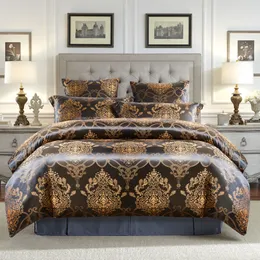 Sängkläder sätter lyx Jacquard Set King Size Däcke Cover Bed Euro täcke Singel Double Home Textile Quilt High Quality For Adults 230731