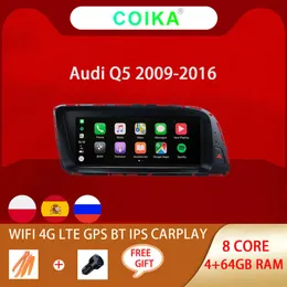 8 Core Android 10 0 시스템 자동차 DVD 플레이어 헤드 장치 IPS 화면 Audi Q5 2009-2016 Google WiFi 4G LTE BT CarPlay 4 64G RAM GPS N270T