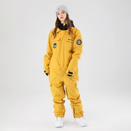 Andra skidor på sportvaror Workwear Coveralls Singleboard DoubleBoard herr- och kvinnors utomhusdräkter Vattentäta varma kläder 230801