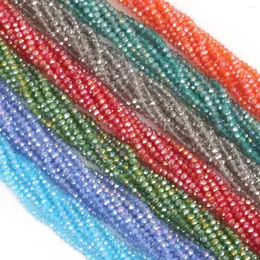 Choker Multi Color 3mm 125st Bicone Österrike kristallpärlor klippta fasetterat rund glas för smycken som gör DIY -armbandhalsband