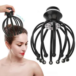 Head Massager Electric Fatigue Stress Relief Rechargeable 12Claw Instrument Acupoints Massage Scalp Care Device 230801