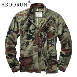 Mens Jackets ABOORUN Men Camouflage Cargo Multi Pockets Combat Tactical Coats Outdoor Casual Coat for Male 230731