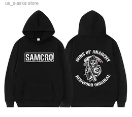 Herrtröjor tröjor söner av anarki redwood original samcro brev tryck hoodie män kvinnor modemärke design tröja mens topps streetwear t230731